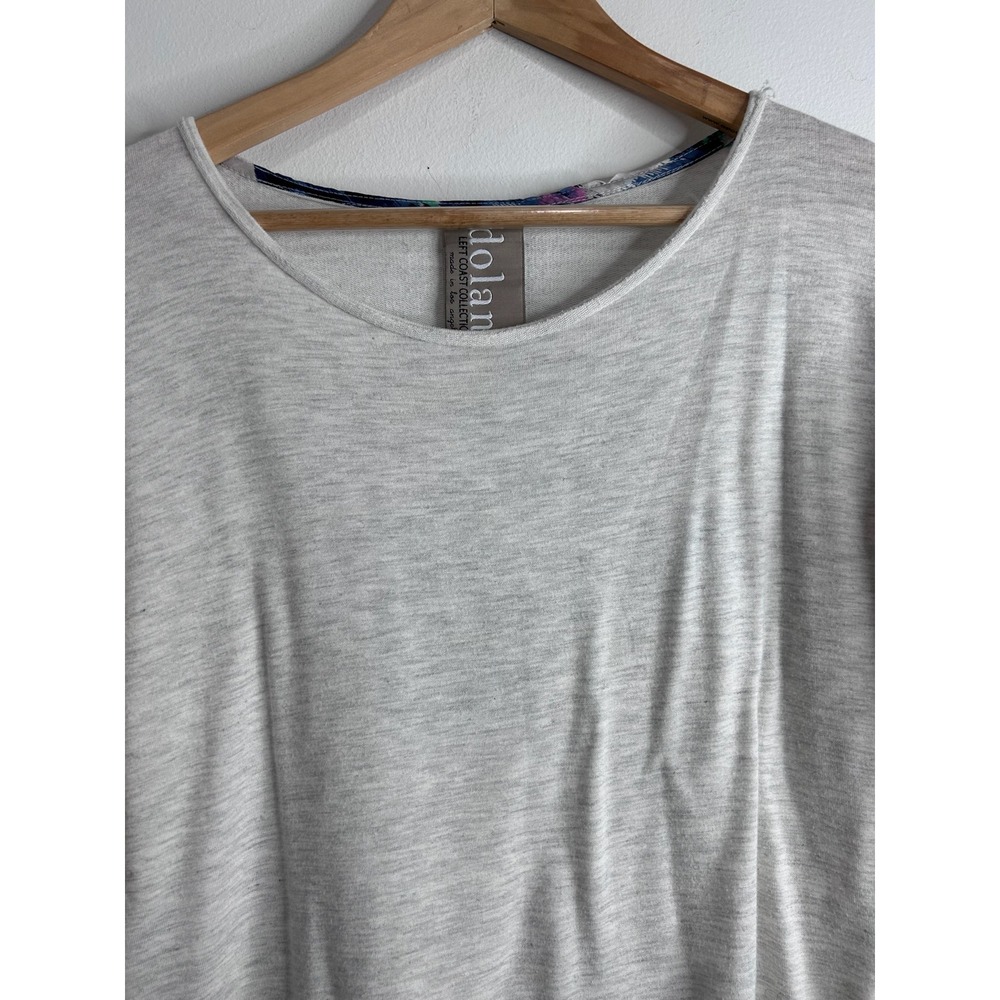 Anthropologie Dolan Boxy Blouse Top Womens XS Heather Grey Lace Boho Feminine - Picture 2 of 8